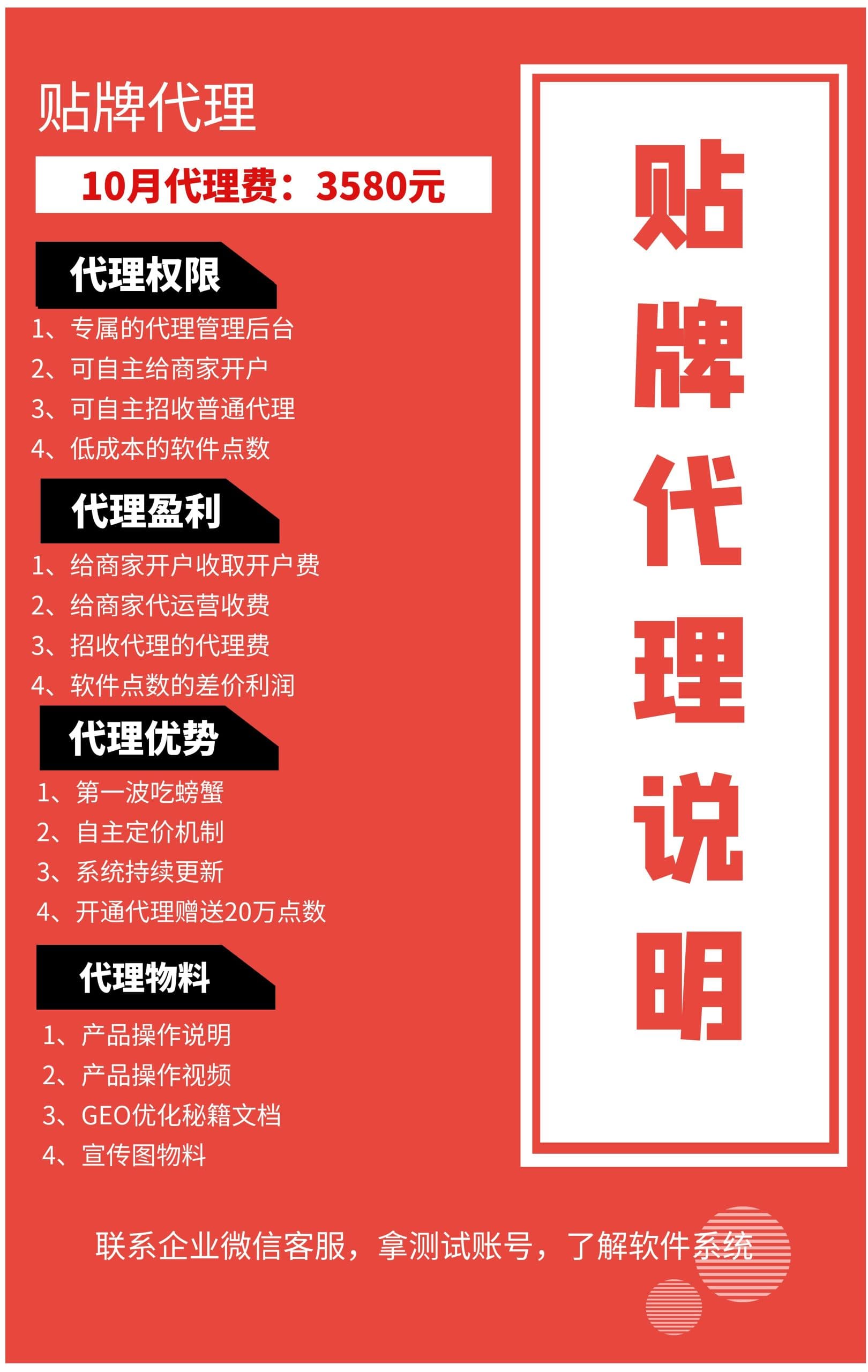 贴牌代理权益说明海报